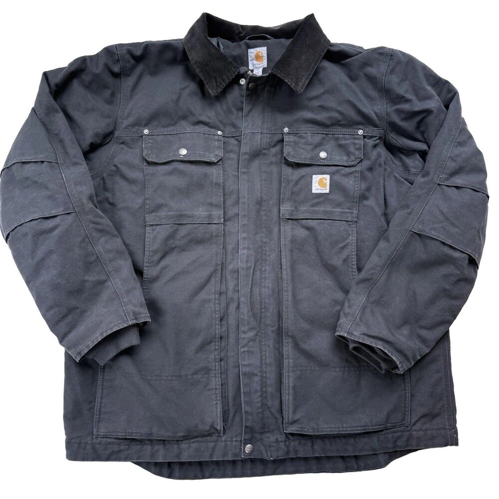 Carhartt Full Swing Jacket Mens XL Black Loose Insulated Workwear Coat